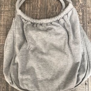 J. Jill soft grey fabric purse